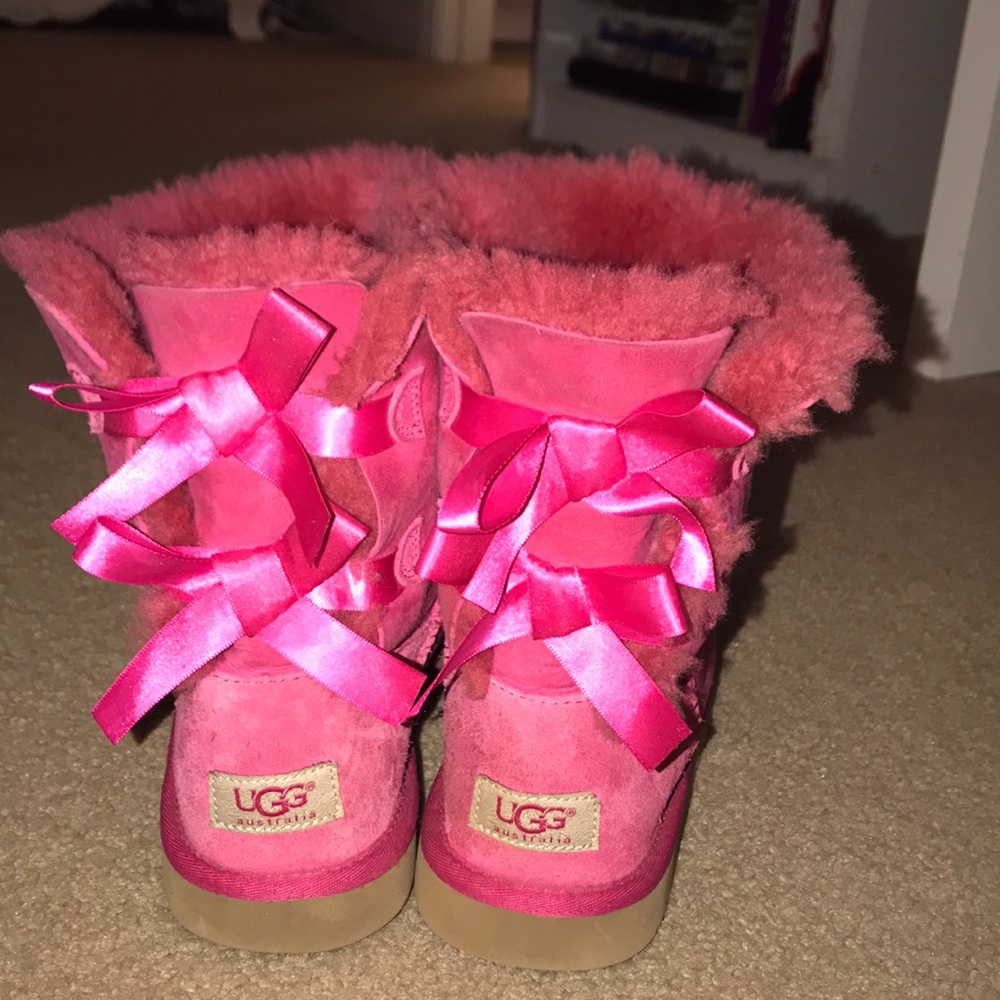 Hot Pink Bow Ugg Boots